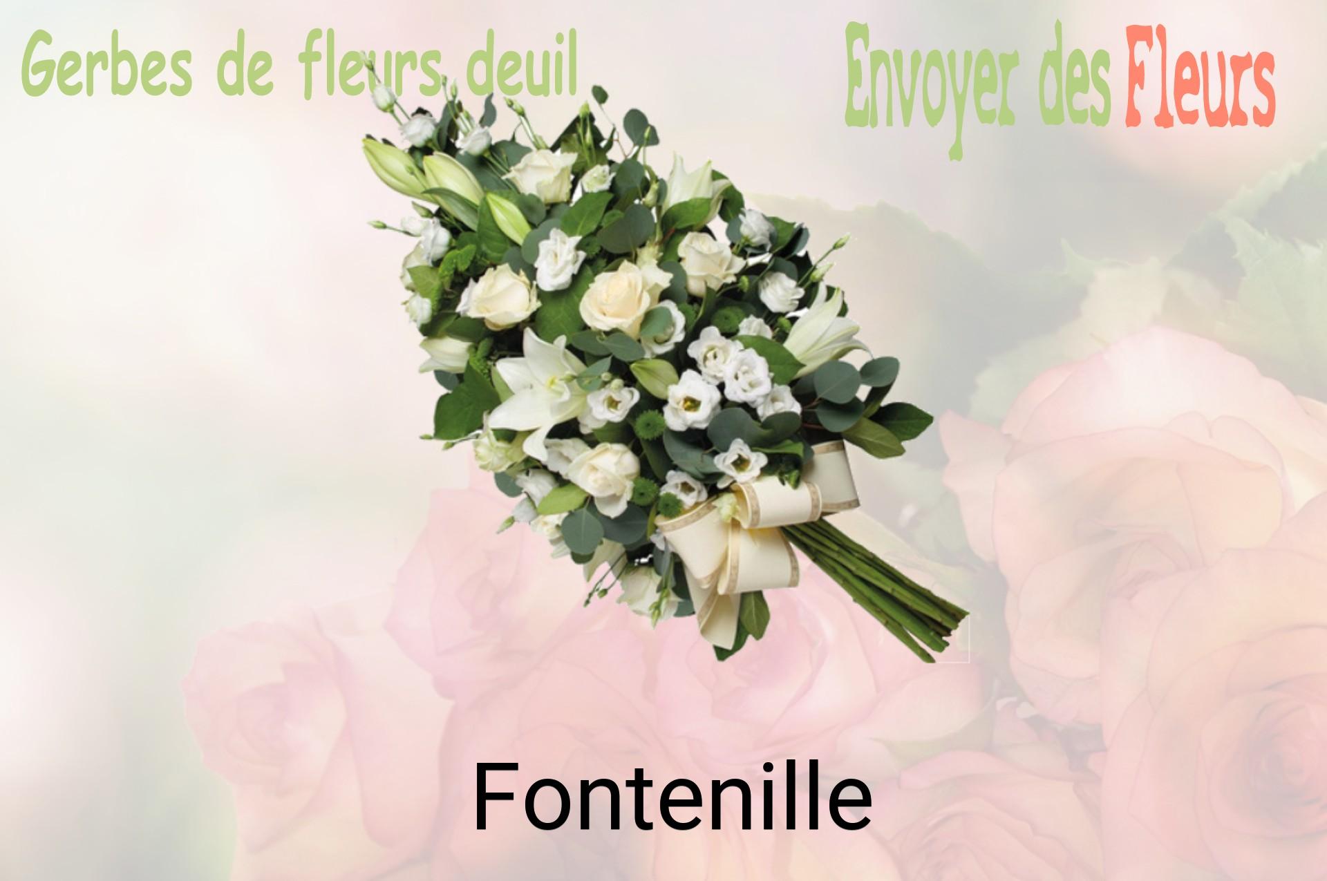 Gerbe de fleurs de deuil livrée à Fontenille